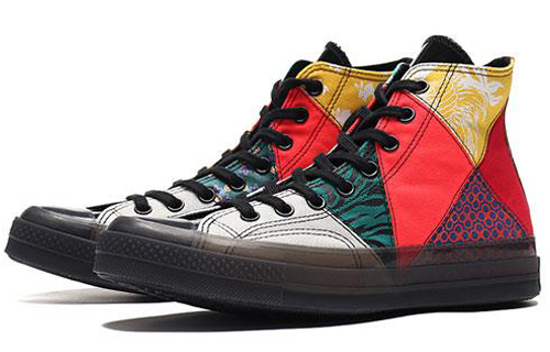 Кеды Converse 1970s Chuck Taylor All Star (черно-бело-красные) — 彩色 — фото 3