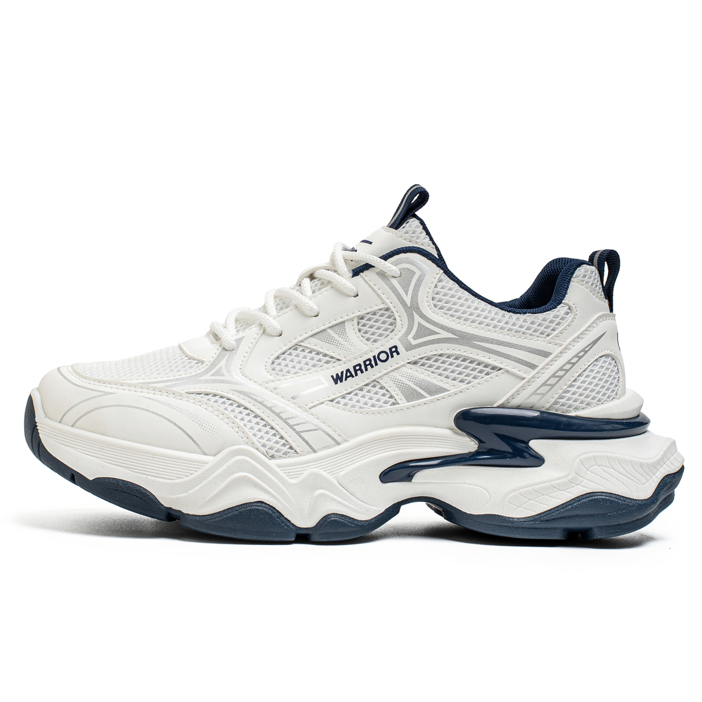 Warrior comfortable and breathable sports shoes, fashionable casual jogging shoes, lightweight thick-soled height-increasing shoes, versatile and good-looking, low-top dad shoes, men's style