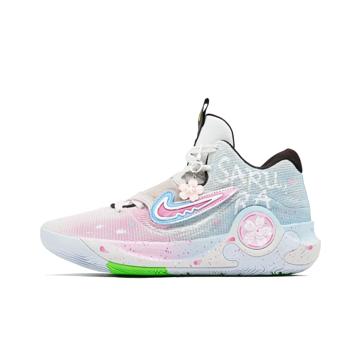 Nike KD Trey 5 X Cherry Blossom Rainbow Cushioning Abrasion Resistant Breathable Low top Basketball Shoes Men's