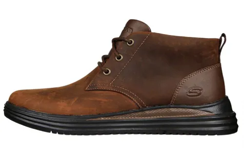 Skechers Proven Casual Ankle Boots Men's Brown