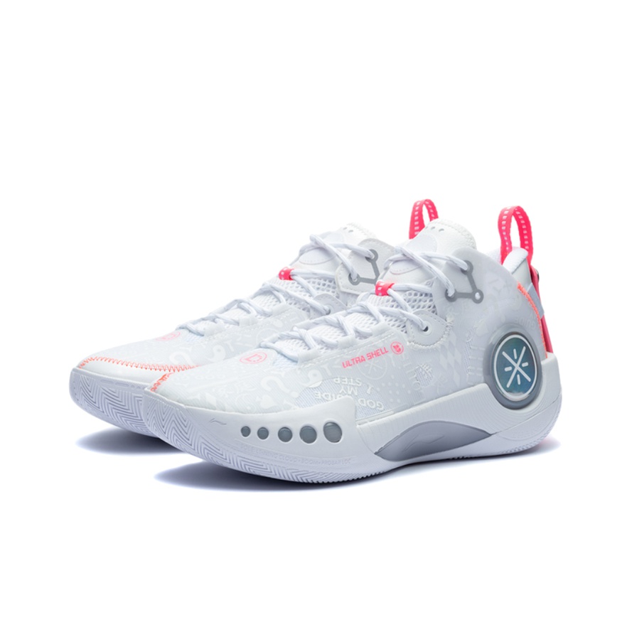 Li Ning Shadow 3 Cushioning Coverage Support Rebound Low top Basketball Shoes Men’s Standard White