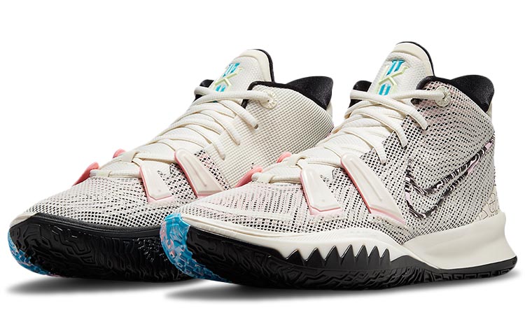 Кроссовки Nike Kyrie 7 (бело-сине-розовые) — 嫩粉 — фото 3