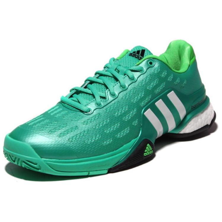 Adidas Barricade Slip Resistant Abrasion Resistant Low top Tennis Shoes Men's Green