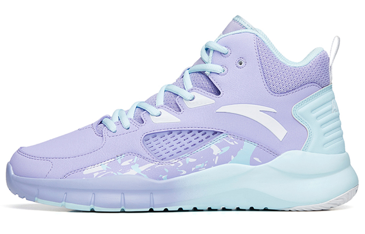 ANTA Star Trail 4 Basketball Shoes Men's High Top Light Purple/Glacier Blue