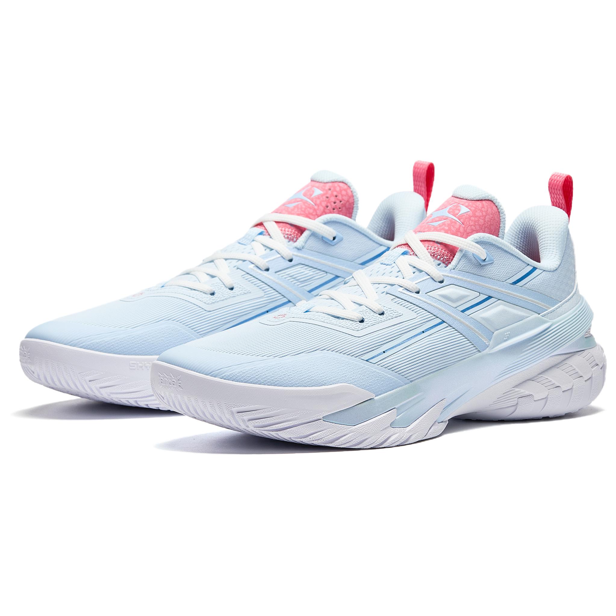 Anta Airspace 6 Cushioning Slip Resistant Anti Rollover Low top Basketball Shoes Men’s Blue Pink