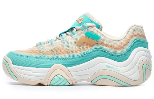 FILA FUSION Textile, Synthetic Leather Low top Vintage Basketball Shoes Women's Umber Green