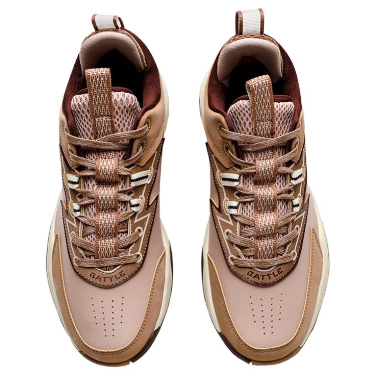 QIAODAN Slip Resistant Abrasion Resistant Slip Resistant Abrasion Resistant Low top Basketball Shoes Men’s Brown