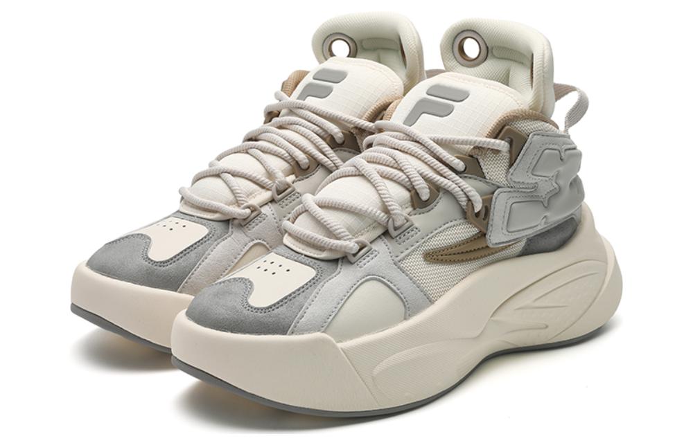 FILA FUSION THE MASH Comfortable Cushioning, Wear Resistant High top Vintage Basketball Shoes Women’s White