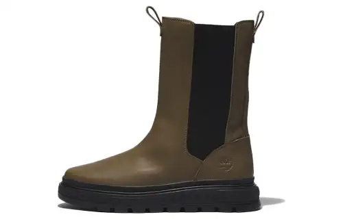Timberland Ray City Greenstride Combat Casual Crew Chelsea Boots Women's Green