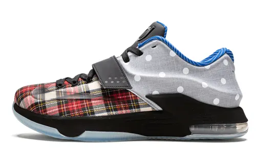 Nike KD 7 comfortable sports non-slip lightweight low-top basketball shoes men's red white gray