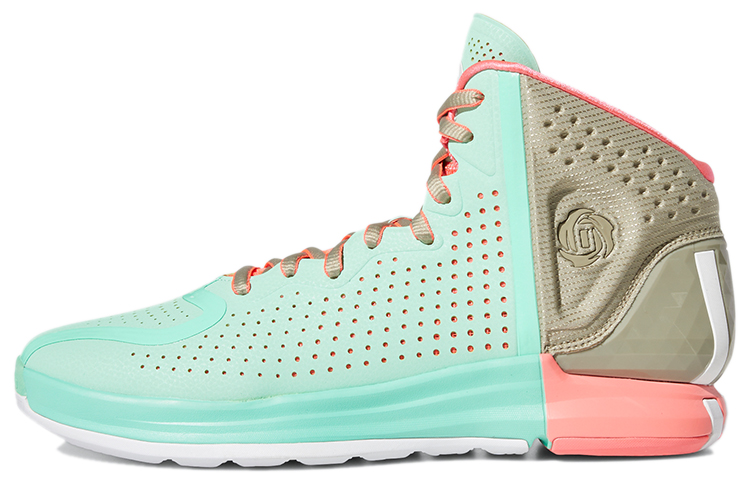 Мужские кроссовки adidas D Rose 4 Boardwalk (зелено-розовые)