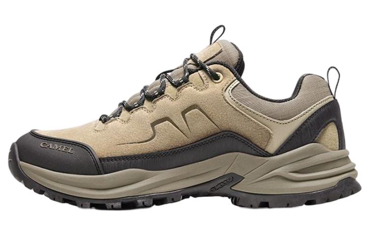 CAMEL Slip Resistant Abrasion Resistant Low top Outdoor Shoes Men’s Khaki Black
