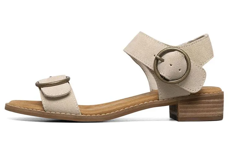 Skechers Petaluma Leather Athleisure One Strap Sandals Women's Natural White