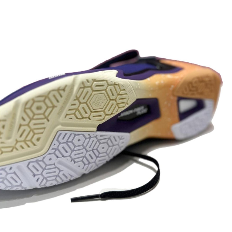 Li Ning Pro Textile, Synthetic Leather Cushioning Slip Resistant Abrasion Resistant Low top Badminton Shoes Unisex