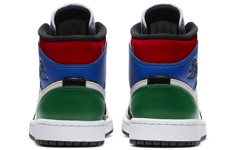 Женские кроссовки Jordan Air Jordan 1 mid se patent blend (разноцветные) — фото 5