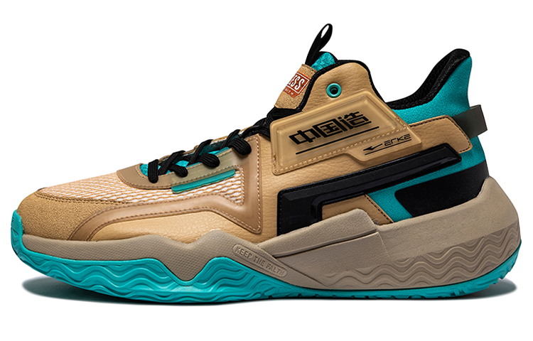 Erke Textile, Synthetic Leather Cushioning Slip Resistant Abrasion Resistant Lightweight Mid top Basketball Shoes Men’s