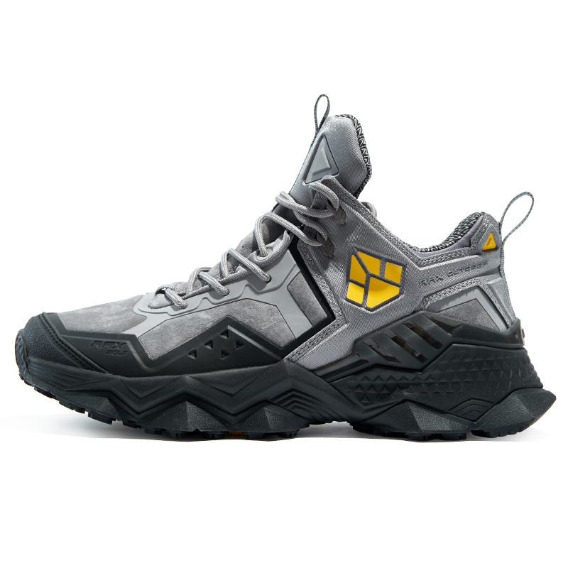 RAX Waterproof Cushioning Slip Resistant Abrasion Resistant Low top Mountaineering Shoes Men’s Gray