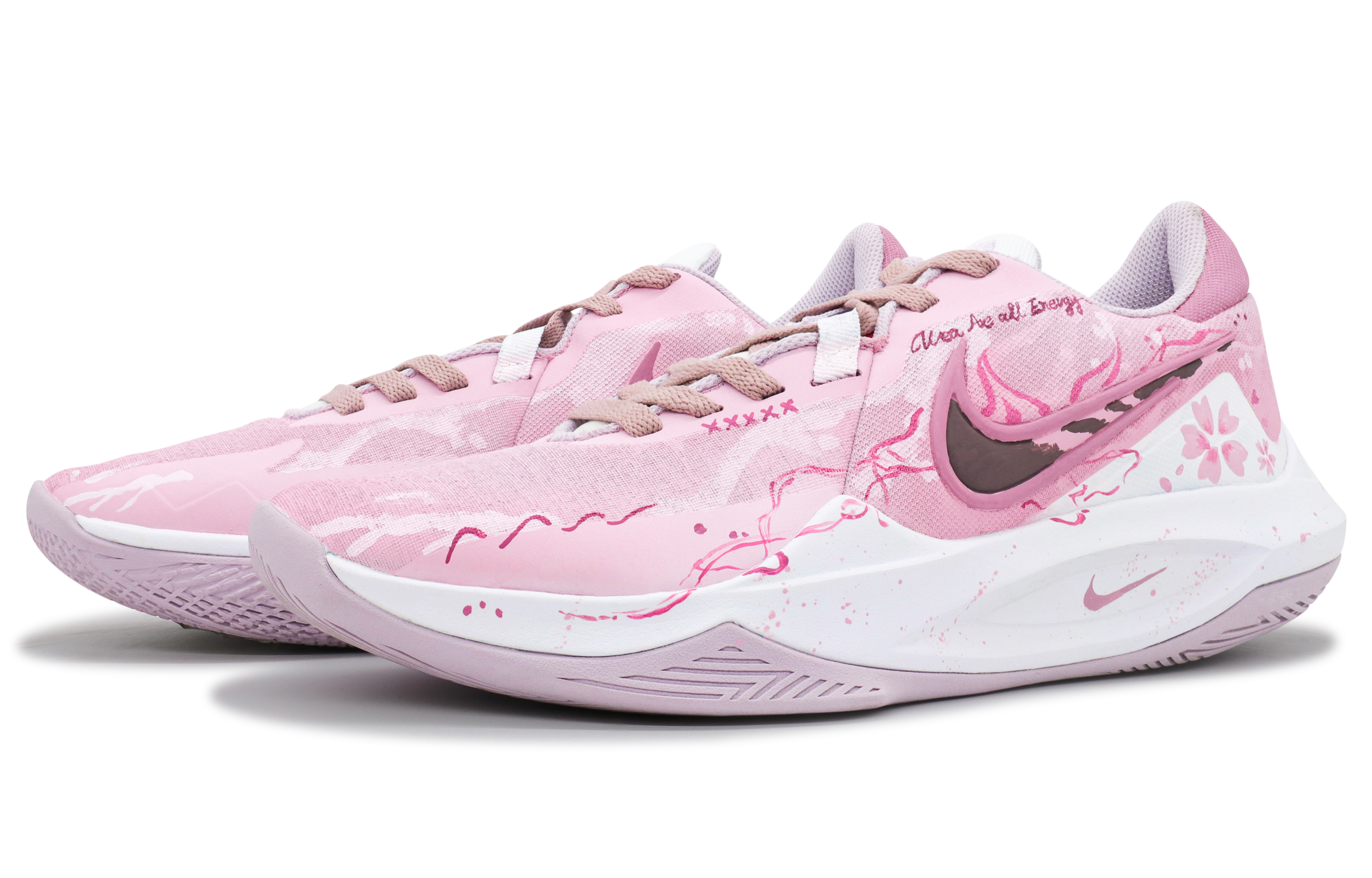 Nike Precision 6 Love Of Cherry Blossom Low top Basketball Shoes Unisex Pink