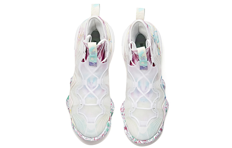 Anta Star Free Slip Resistant Abrasion Resistant High top Basketball Shoes Men’s White Purple Red
