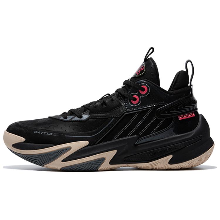 QIAODAN Broken Shadow 5 Cushioning Slip Resistant Abrasion Resistant High top Basketball Shoes Men’s Black