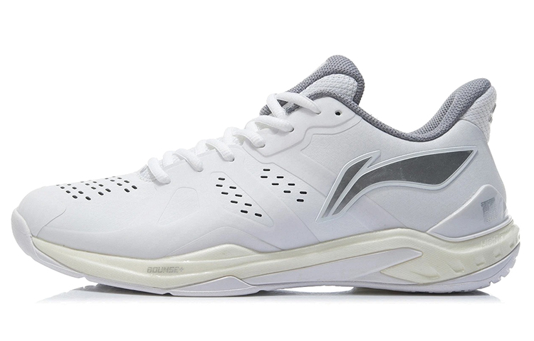Li Ning Cloud Thunder Synthetic Leather Low top Badminton Shoes Men's White