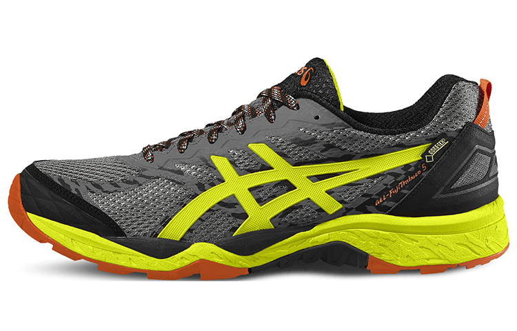 ASICS GEL FujiTrabuco 7 Trail Running Shoes Men's Gray Yellow