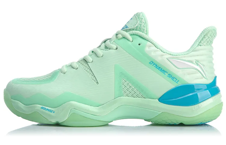 Li Ning Sonic Boom 4.0 Cushioning Support Abrasion Resistant Low top Badminton Shoes Women's Green