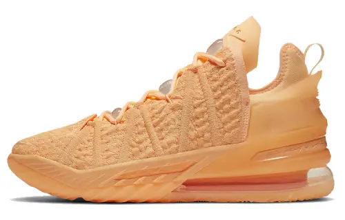 Nike Lebron 18 Melon Tint Lebron 18 Melon Round head comfortable fabric shock-absorbing and anti-slip wear-resistant low top practical basketball shoes men's orange foreign version