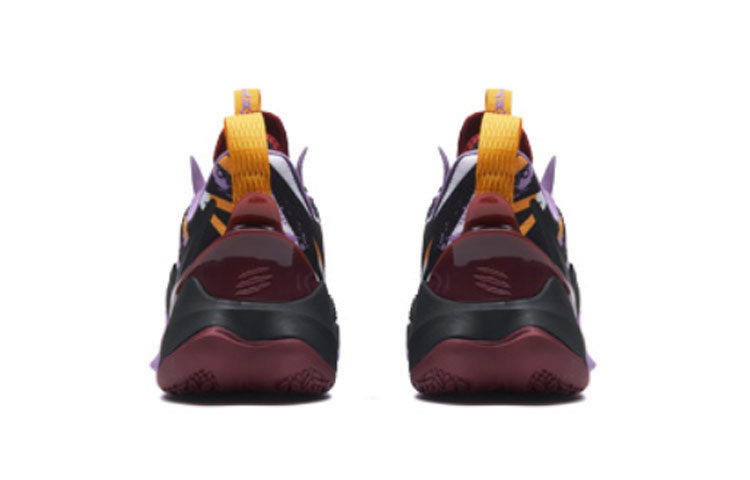 XTEP War Mastiff 2.0 Abrasion Resistant Slip Resistant Low top Basketball Shoes Men's Black Purple