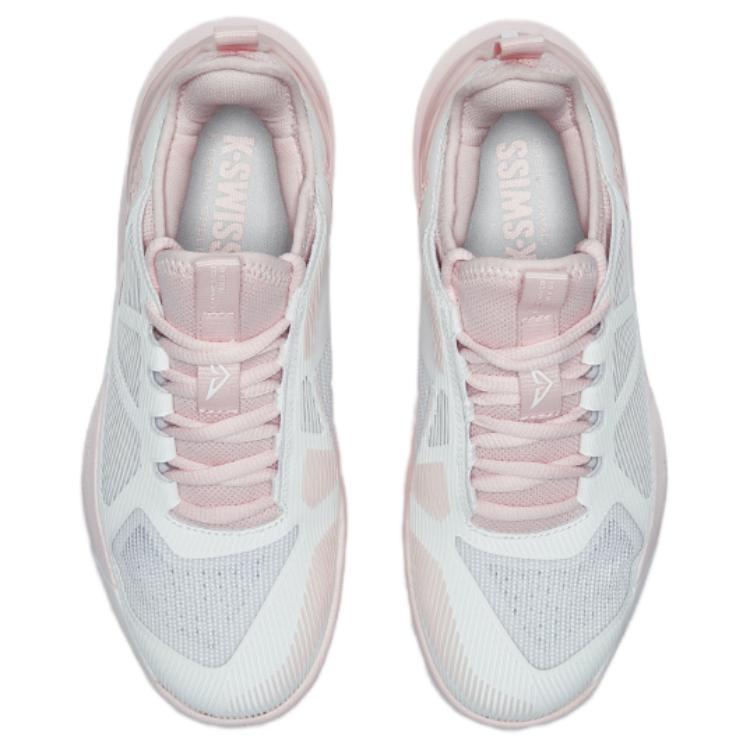 K·SWISS Textile, Synthetic Leather Abrasion Resistant Low top Tennis Shoes Women’s White Pink