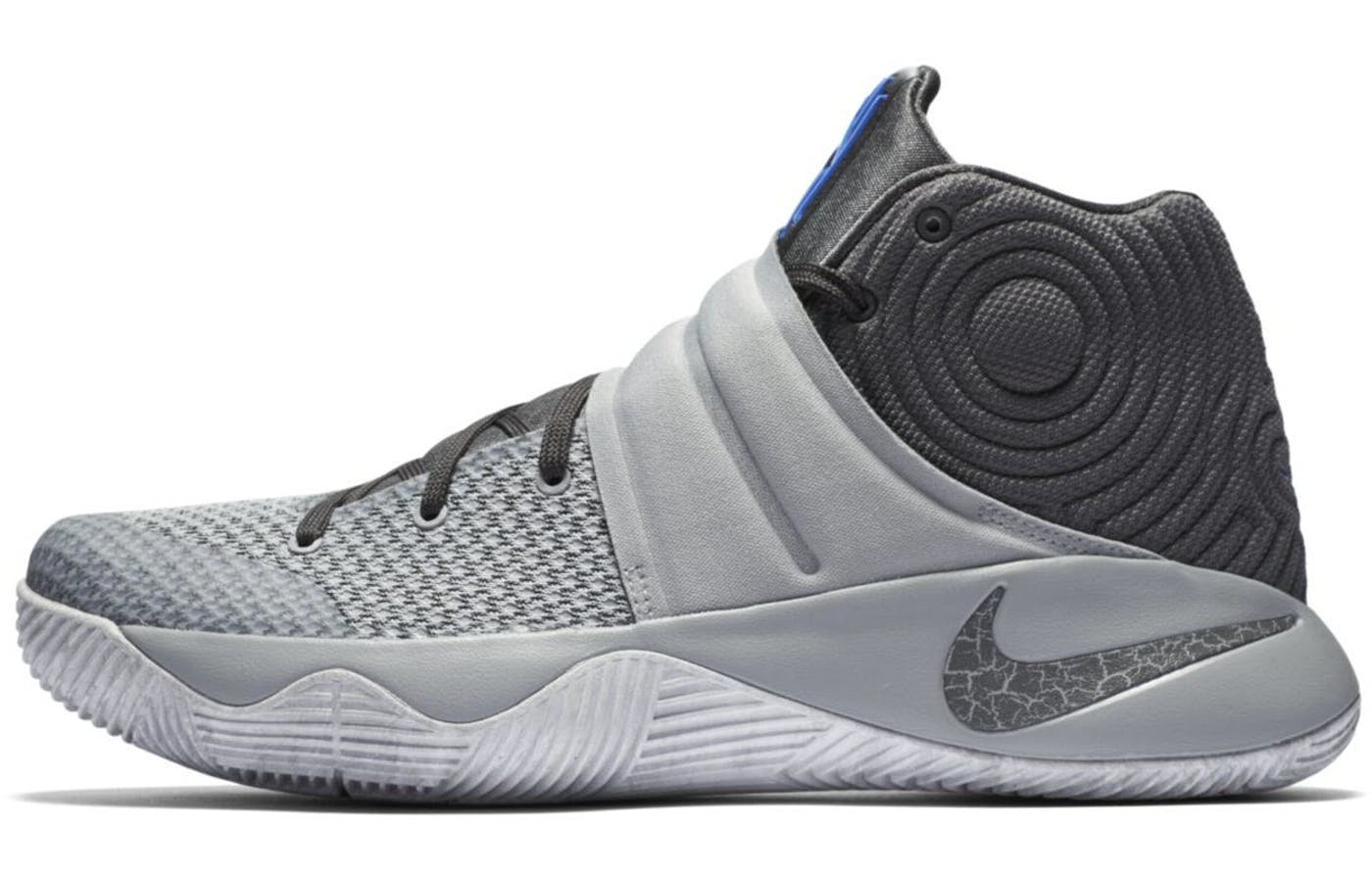 Nike Kyrie 2 \"Omega\" Comfortable round toe, non-slip and wear-resistant, mid-top practical basketball shoes, men's style, wolf gray
