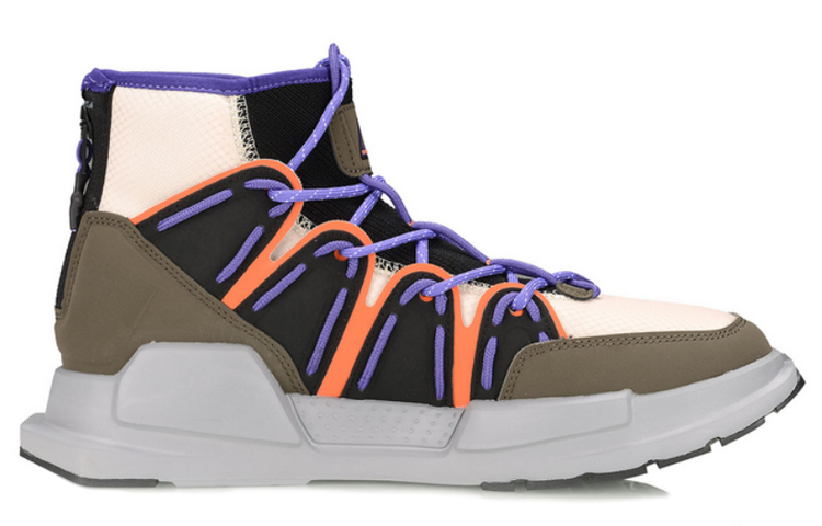 Li Ning Essence Synthetic Leather, Textile Cushioning Lightweight Abrasion Resistant Slip Resistant High top