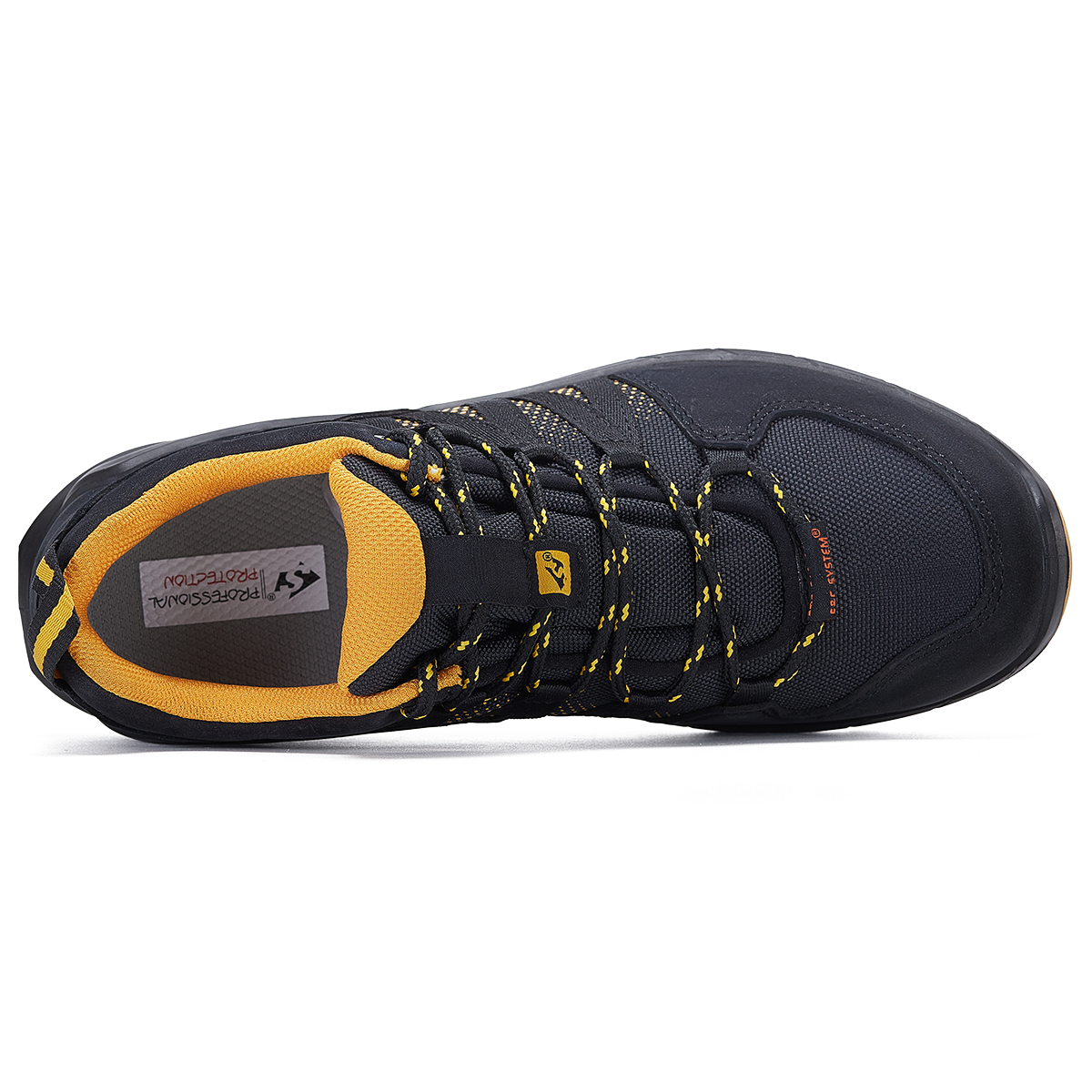 SLEADER Explorer Collection Slip Resistant Abrasion Resistant Low top Outdoor Shoes Unisex Black Orange