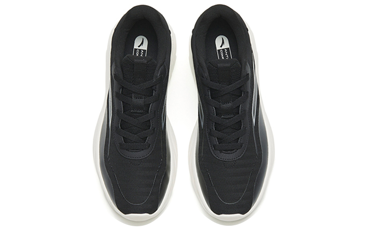 Anta Textile, Synthetic Leather Cushioning Slip Resistant Abrasion Resistant Low top Training Shoes Men’s Black White