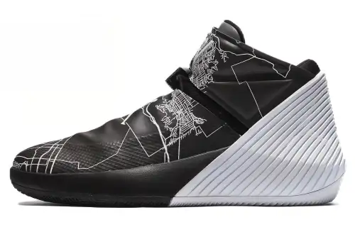 Jordan Why Not Zer0.1 Westbrook 1st Generation ASG Comfortable, Non-slip, Wear-Resistant and Lightweight, Mid-top All-Star Basketball Shoes, Men's Black and White