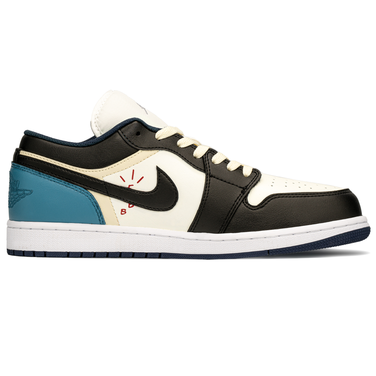 Jordan Air Jordan 1 Low top Vintage Basketball Shoes Men’s Black Blue
