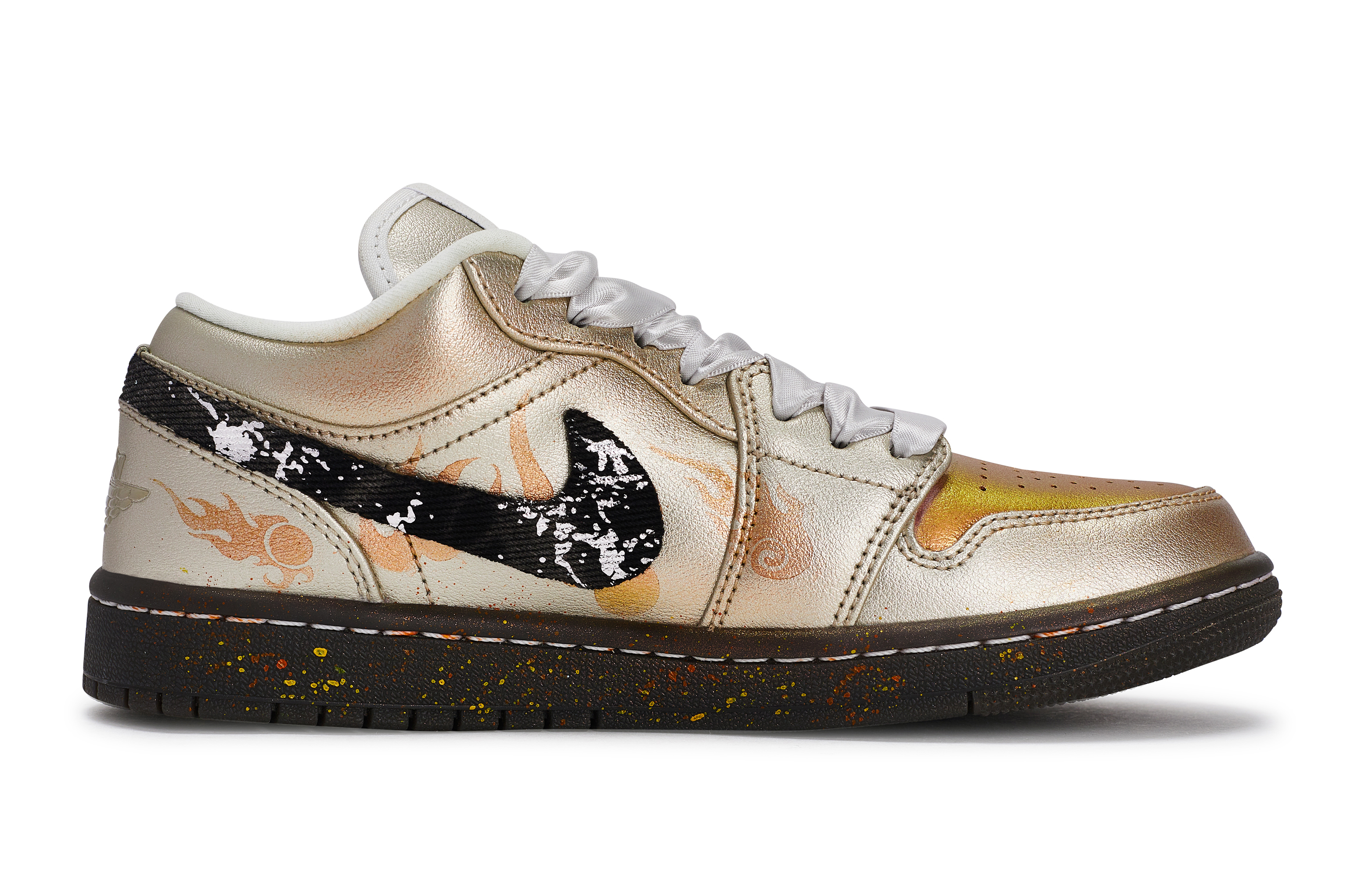 Jordan Air Jordan 1 811 Manufacturing, Fire Lotus Flame Heart, Special Shoe Box Abrasion Resistant Slip Resistant