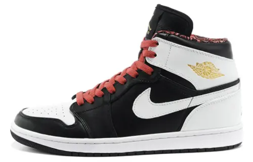 Jordan Air Jordan 1 Retro RTTG Vegas Fashion Non-slip Lightweight High Top Retro Basketball Shoes Men's Black, White and Red