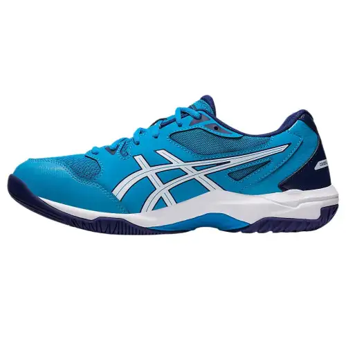 Asics Gel Rocket 10 Soft And Comfortable Abrasion Resistant Breathable Low top Badminton Shoes Men's Island Blue