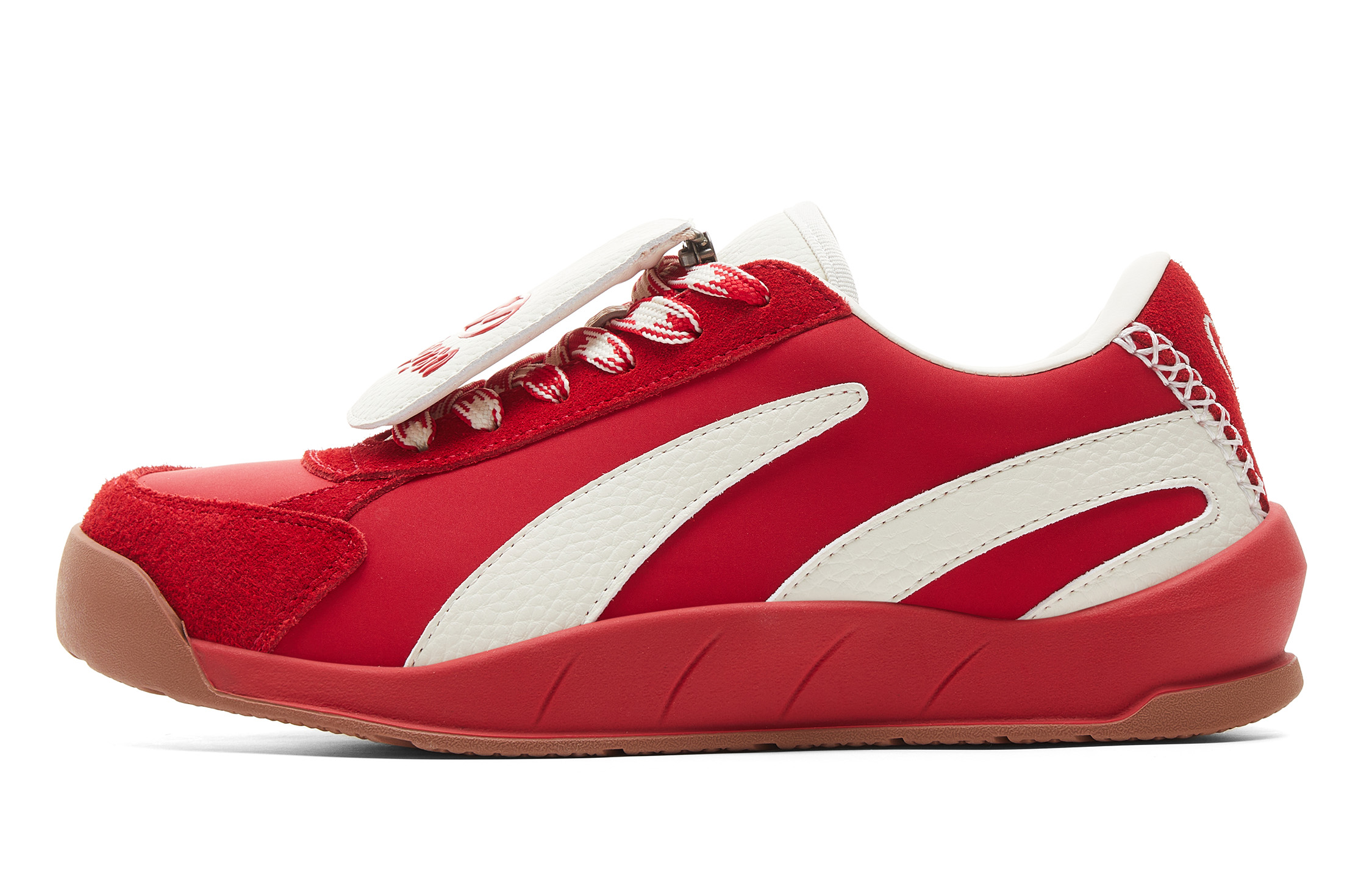VEIDOORN Slip Resistant Abrasion Resistant Low top Casual Shoes Unisex Red