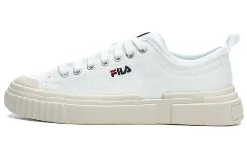 FILA Loop Abrasion Resistant Lightweight Cushioning Low top Canvas Shoes Men's Sail White