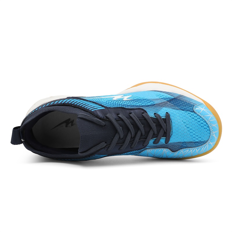 Binary Cushioning Slip Resistant Abrasion Resistant Low top Badminton Shoes Unisex Blue
