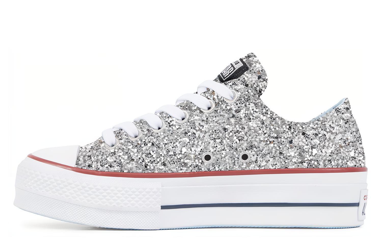 Chuck Taylor All Star Chiara Ferragni x Chuck Taylor All Star Wmns Converse Lift Ox 'Silver Red' Women's
