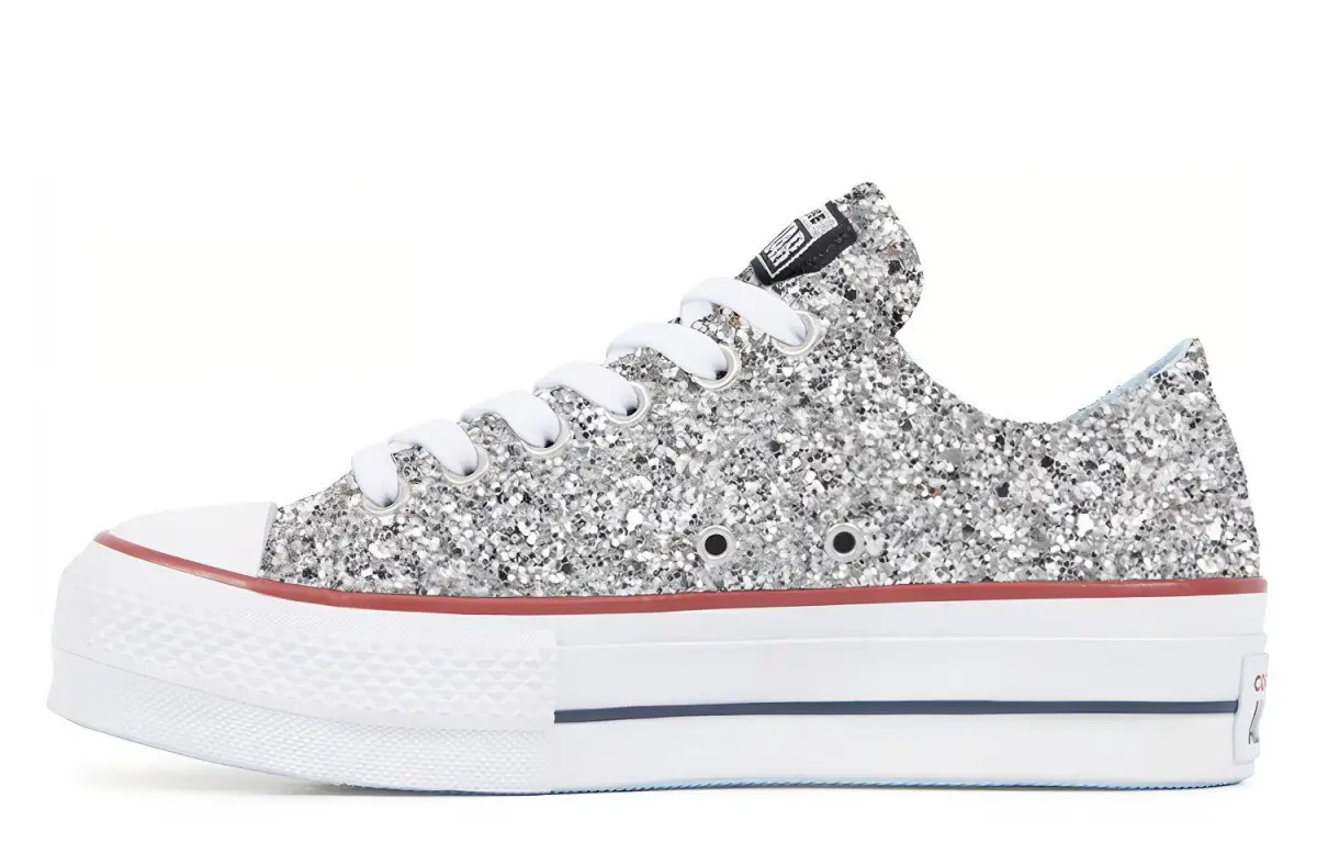 Chuck Taylor All Star Chiara Ferragni x Chuck Taylor All Star Wmns Converse Lift Ox 'Silver Red' Women's