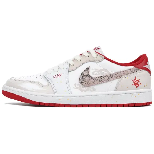 Jordan Air Jordan 1 CNY New Year Of The Snake Abrasion Resistant Abrasion Resistant Low top Vintage Basketball Shoes