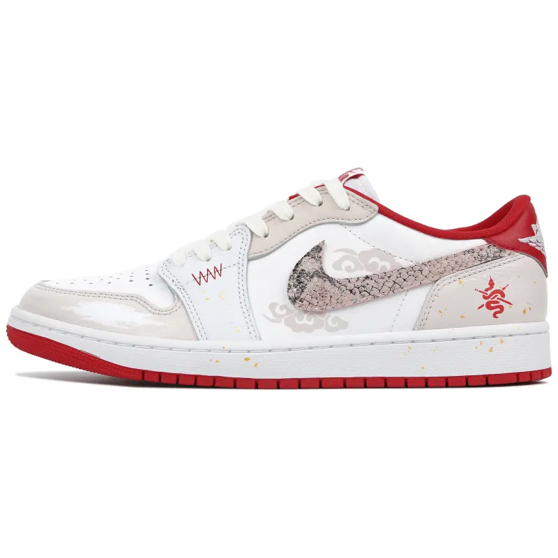 Jordan Air Jordan 1 CNY New Year Of The Snake Abrasion Resistant Abrasion Resistant Low top Vintage Basketball Shoes