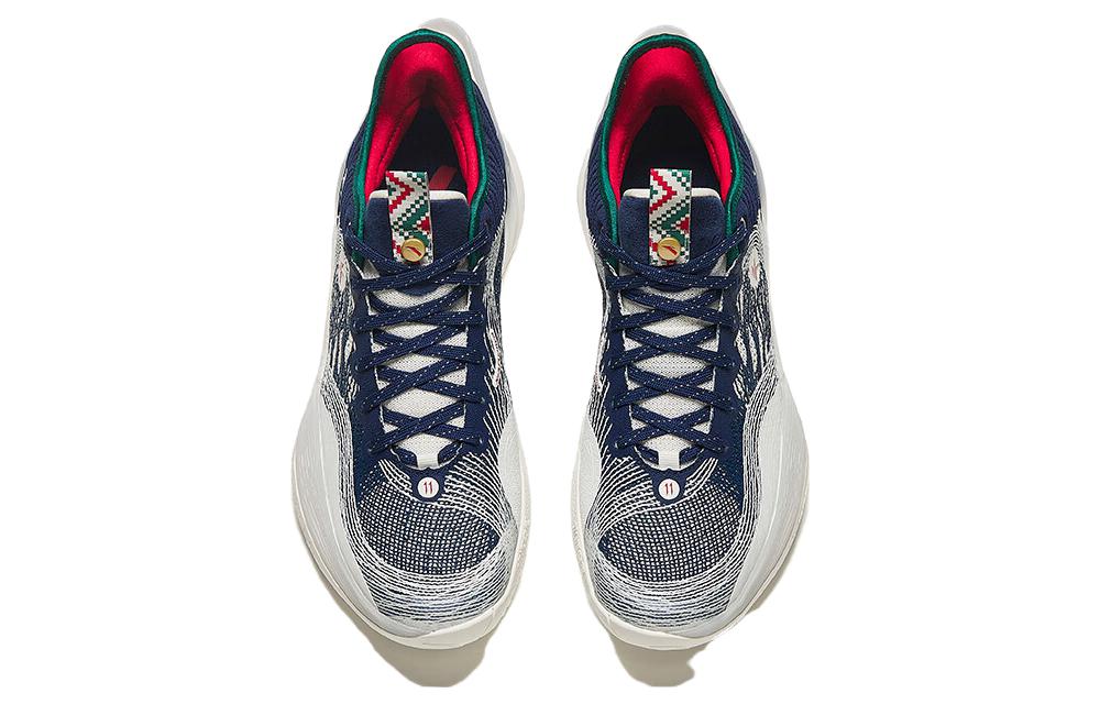Anta Three point Rain1.0 Nitrogen Technology Cushioning, Wear Resistant Low top Basketball Shoes Men’s Blue White