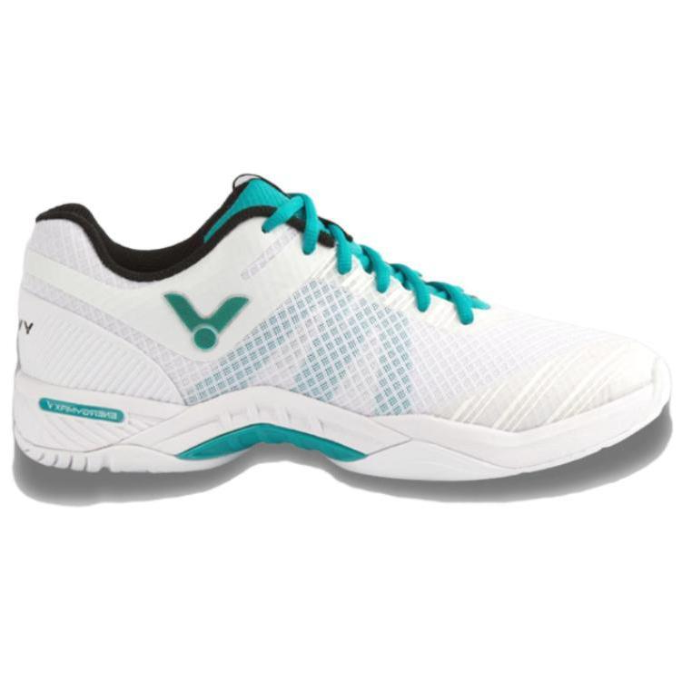VICTOR Abrasion Resistant Low top Badminton Shoes Unisex White Blue