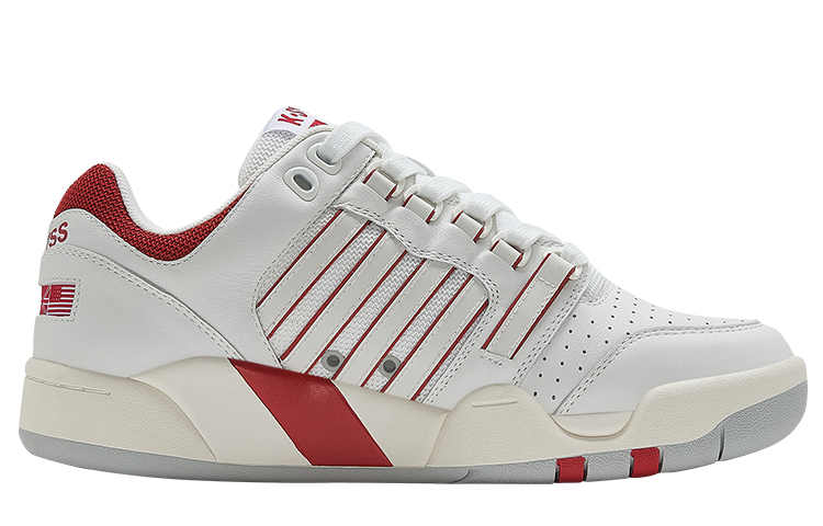 K·SWISS Si 18 Cow Leather Low top Tennis Shoes Women’s White Red