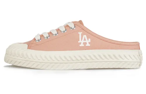 MLB Playball Mule Mules Slip Resistant Abrasion Resistant Low top Canvas Shoes Unisex Cherry Blossom Pink